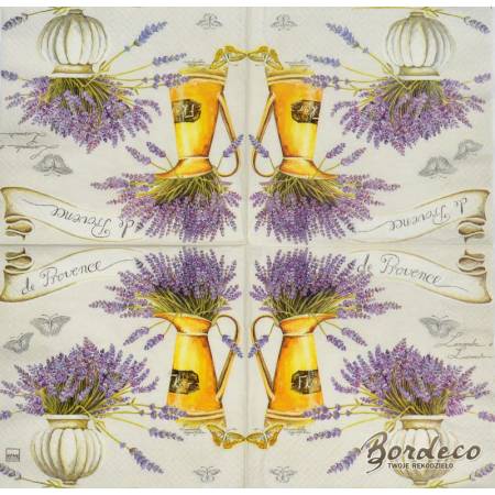 Serwetka do decoupage HOME FASHION lawenda z Prowansji 33x33cm